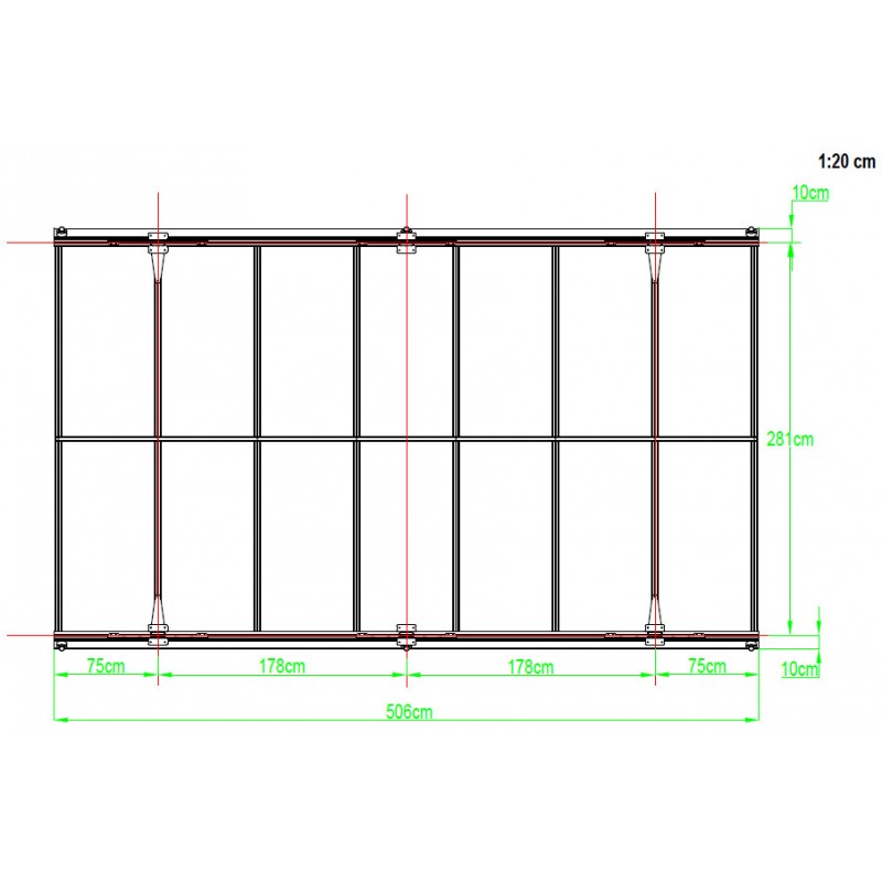 Carport en Aluminium Anthracite - 3x5,05m et Polycarbonate