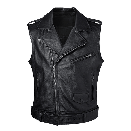 Gilet cuir biker - thorir