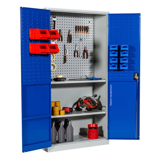 Armoire d'atelier avec compartiments pour outils et bacs à becs