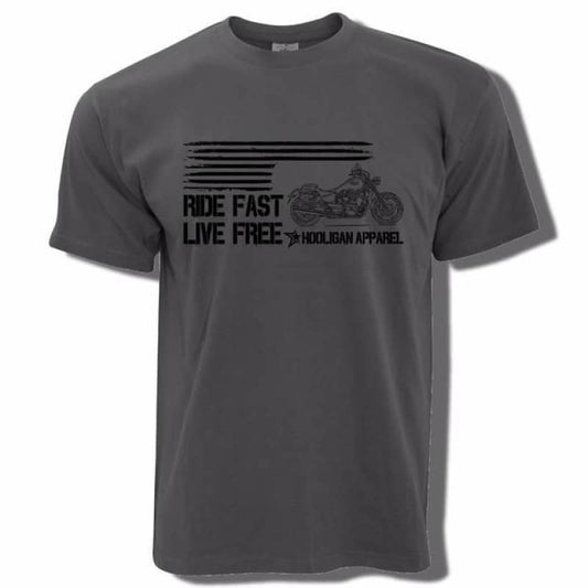 Tee shirt moto - ride fast live free